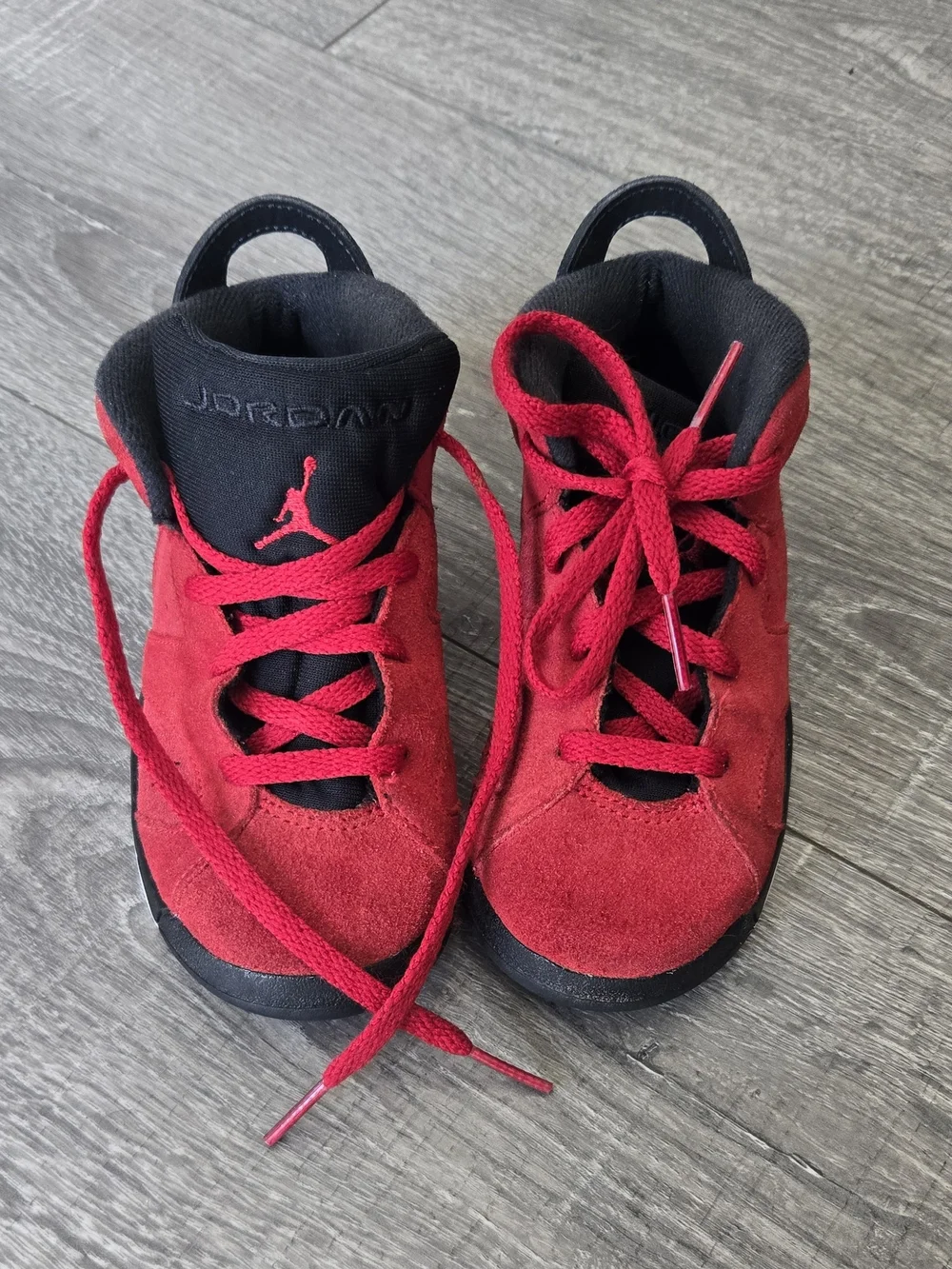 Air Jordan 6 Retro Toro Bravo Toddler 10C Red Black Shoes DV3606-600 #686